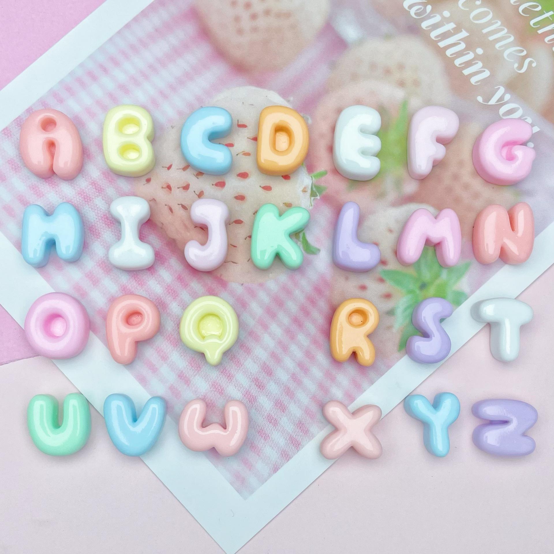 Small 26 Letters Mixed Resin Accessories Mini Abcd English Letters DIY Cream Glue Mobile Phone Case Hairpin thumbnail 3