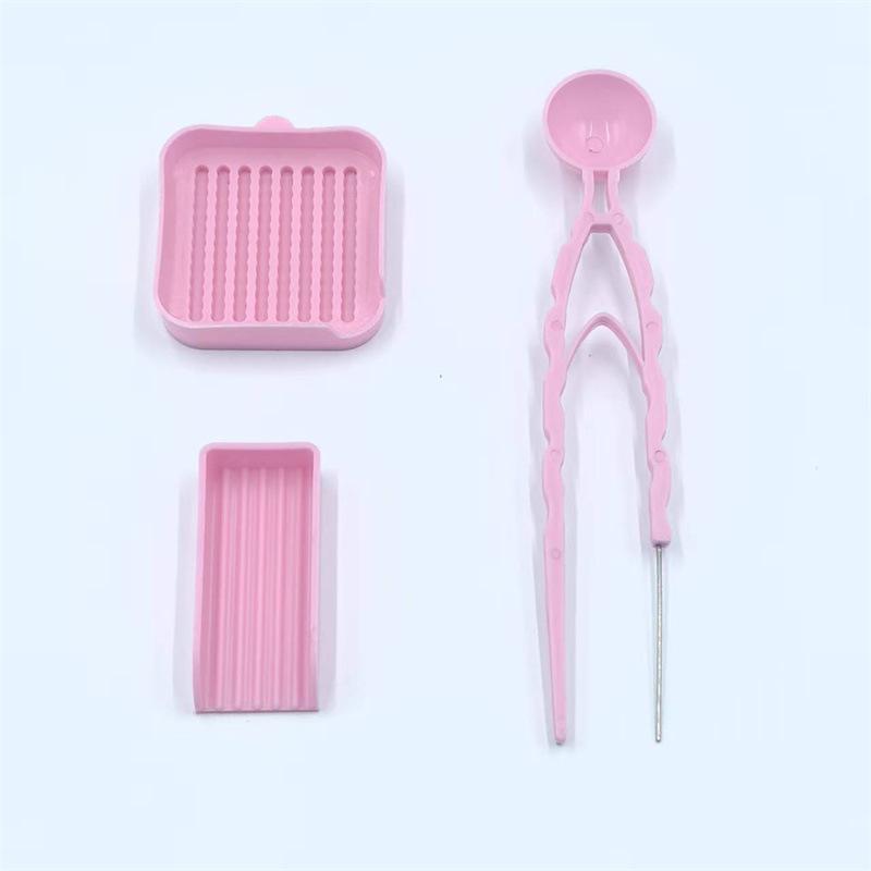 2.6mm special for spelled beans (bean needle + small bean shovel + bean plate) pink three-piece set