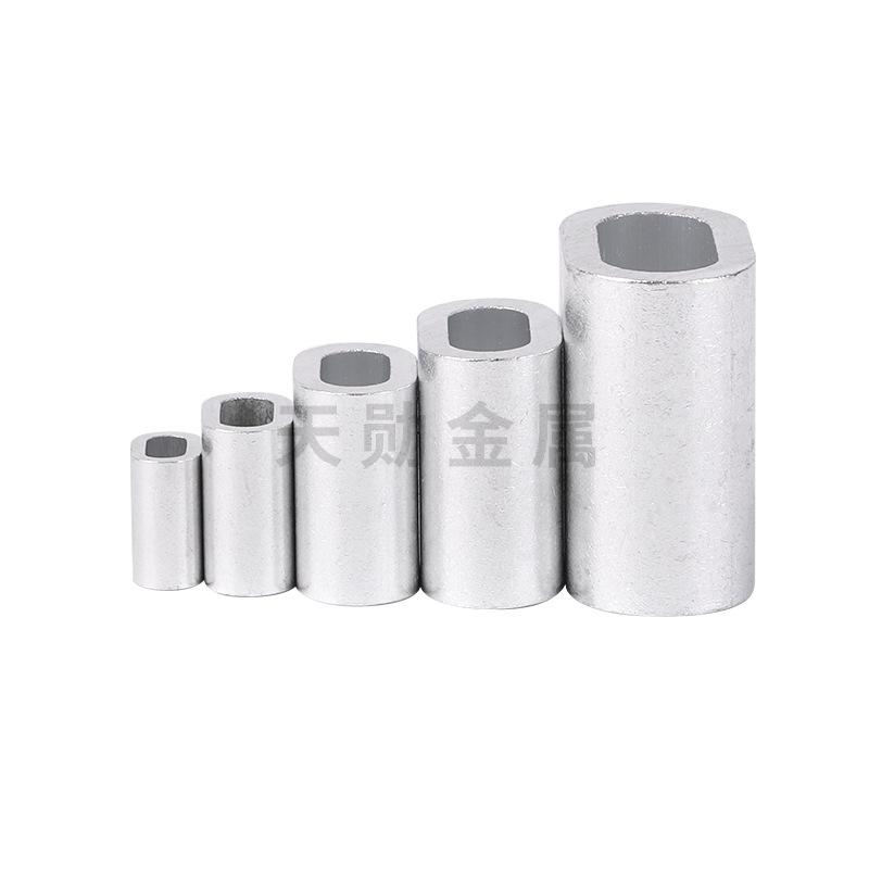 Wire Rope Aluminum Sleeve 8-Hole Oval Aluminum Card Aluminum Buckle Aluminum Chuck Aluminum Rolled Head Wire Rope Chuck 0.5-12mm thumbnail 3