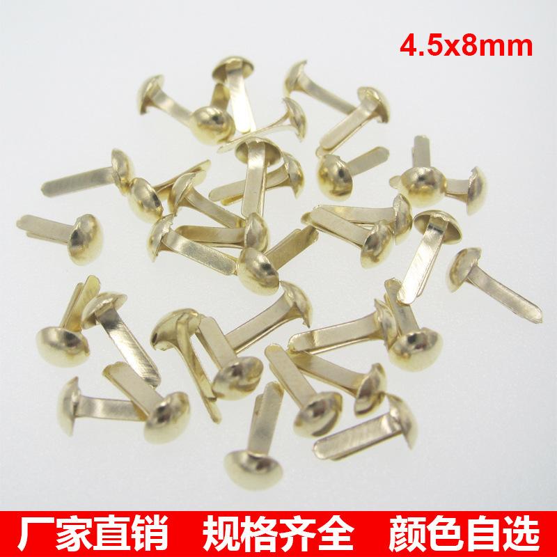 Amazon's Best Selling Round Small Mini Gold Two-Pronged Nails Two-Pronged Nails Two-Pronged Nails Kidsren's Handmade DIY Materials