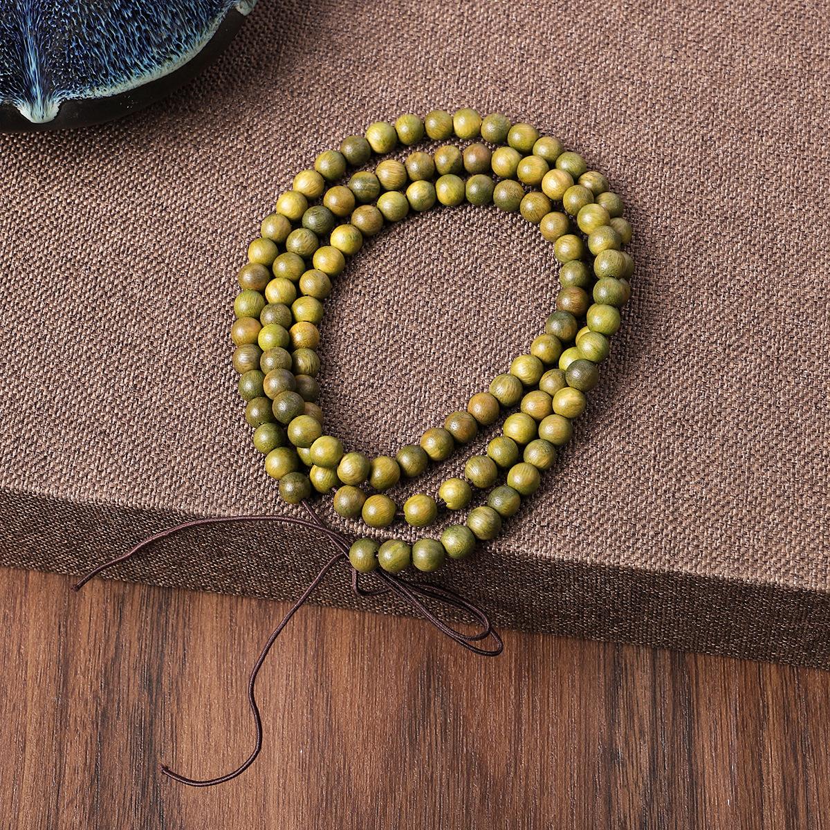 Green sandalwood / 6mm (loose beads)