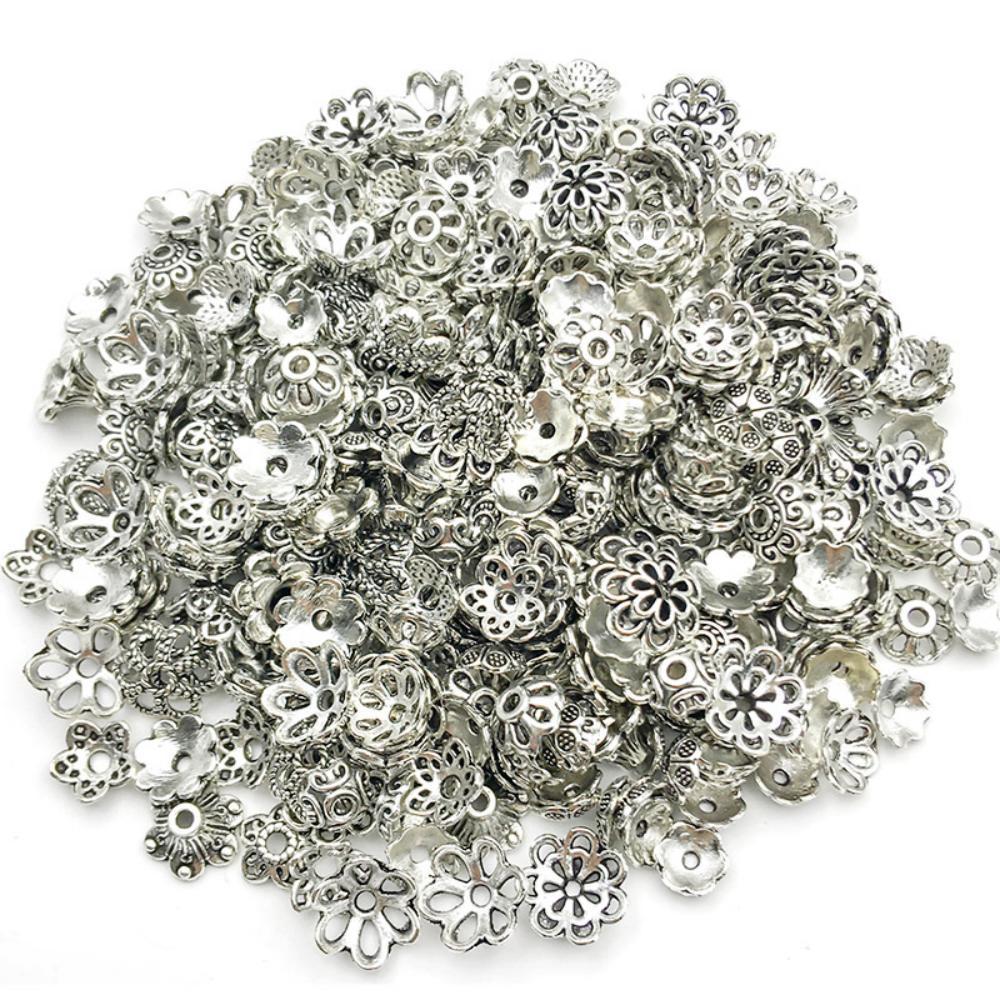 1 new ancient silver alloy simulation hollow flower flower hat pendant pendant diy jewelry accessories thumbnail 5