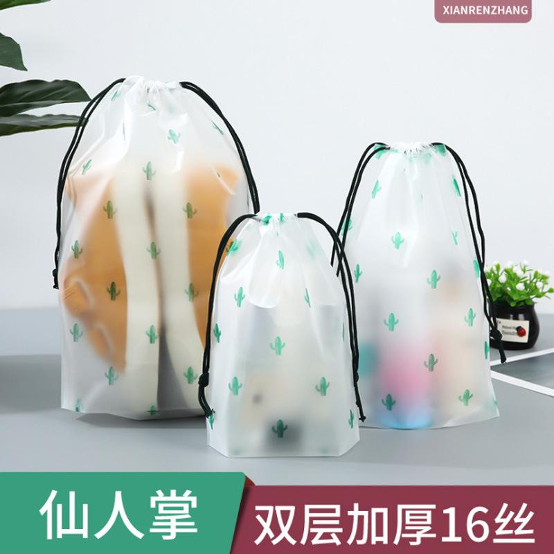 Manufacturer Customized Clothing Packaging Bag Transparent Clothing Drawstring Bag Self-Sealing Storage Dustproof Plastic Bag Printed Logo thumbnail 3