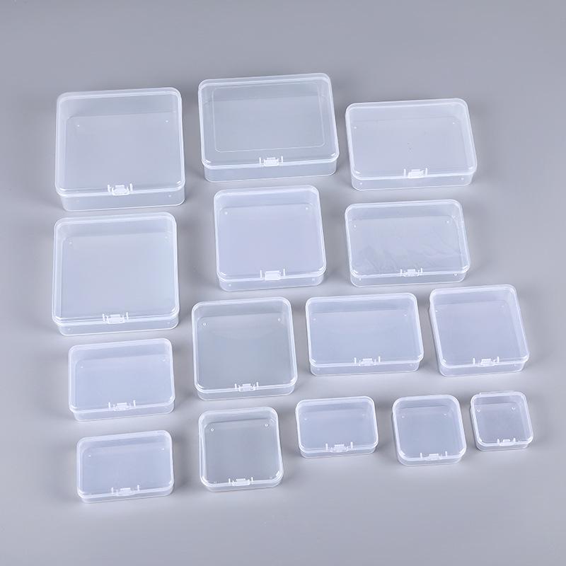 Square pp Plastic Transparent Box Rectangular Jewelry Storage Box Parts Box Small Product Material Packaging Box