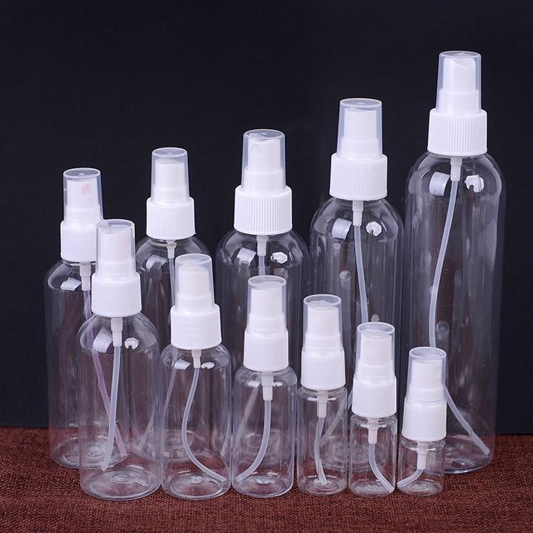 Wholesale 30ml/50ml/100ml spray bottle small watering can makeup perfume bottle transparent pet plastic spray bottle