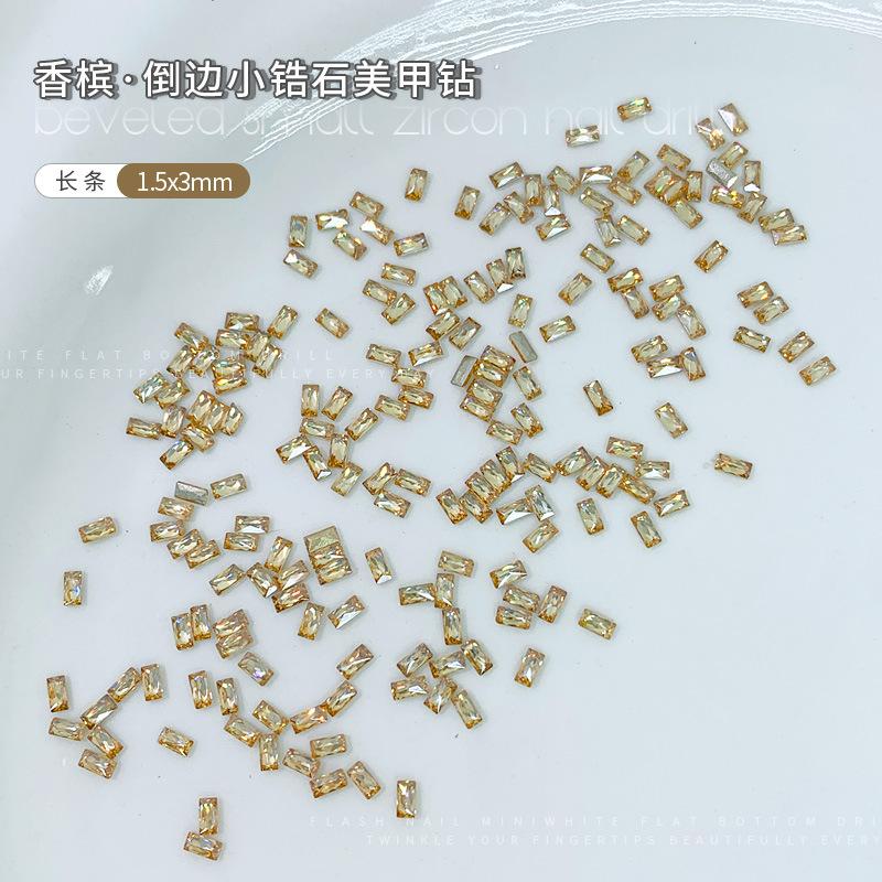 Long strip zircon 1.5x3mm single piece