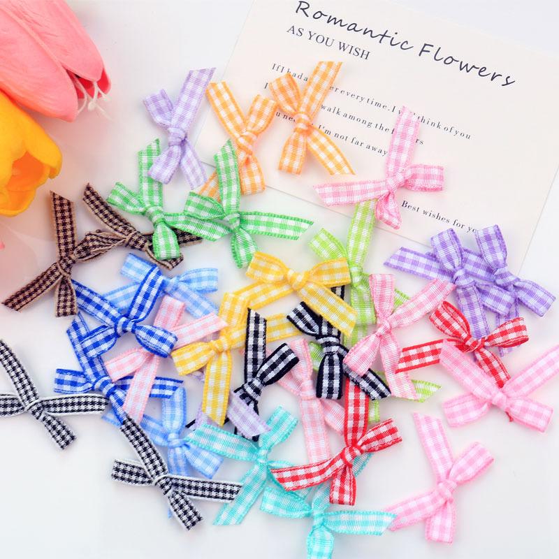 Scottish Plaid Ribbon Bow 2-Point Hand-Tied Bow Intimates Accessories Small Bow Clothing Accessories
