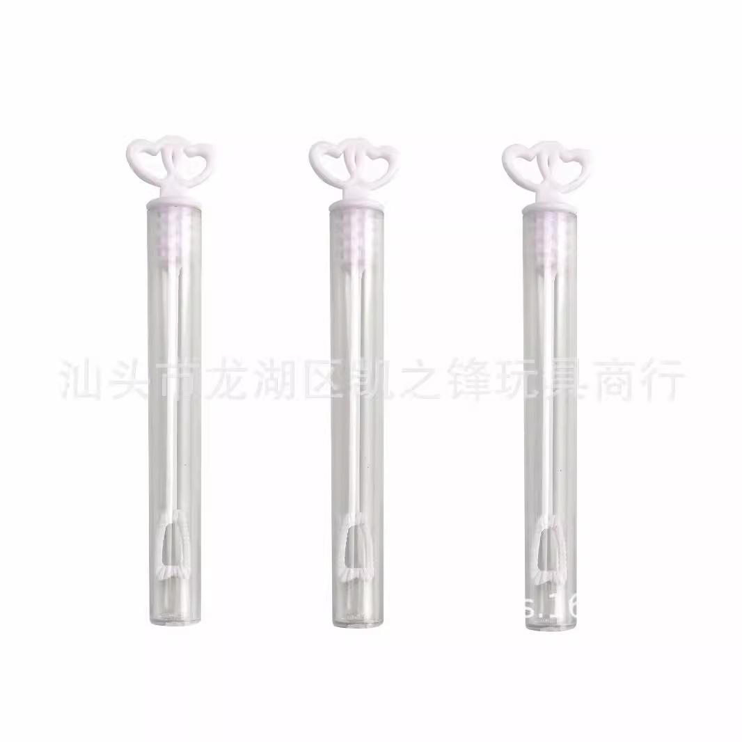 Cross-border Supply 4.5ML Test Tube Bubble Blowing Valentine's Day Wedding Double Heart Bubble Wand Heart Mini Bubble Water thumbnail 2