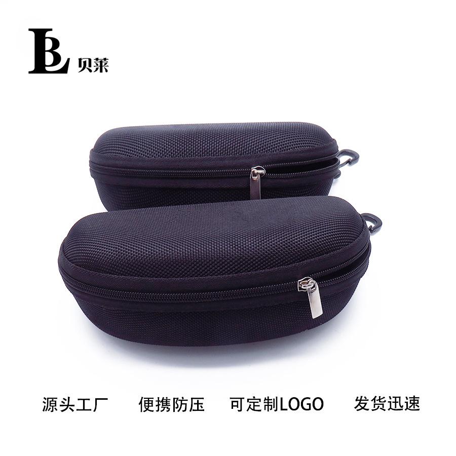 Wholesale Ready-Made Sunglasses Case Zipper Eyewear Storage Box Eva Oxford Cloth Anti-Pressure Portable Sunglasses Case