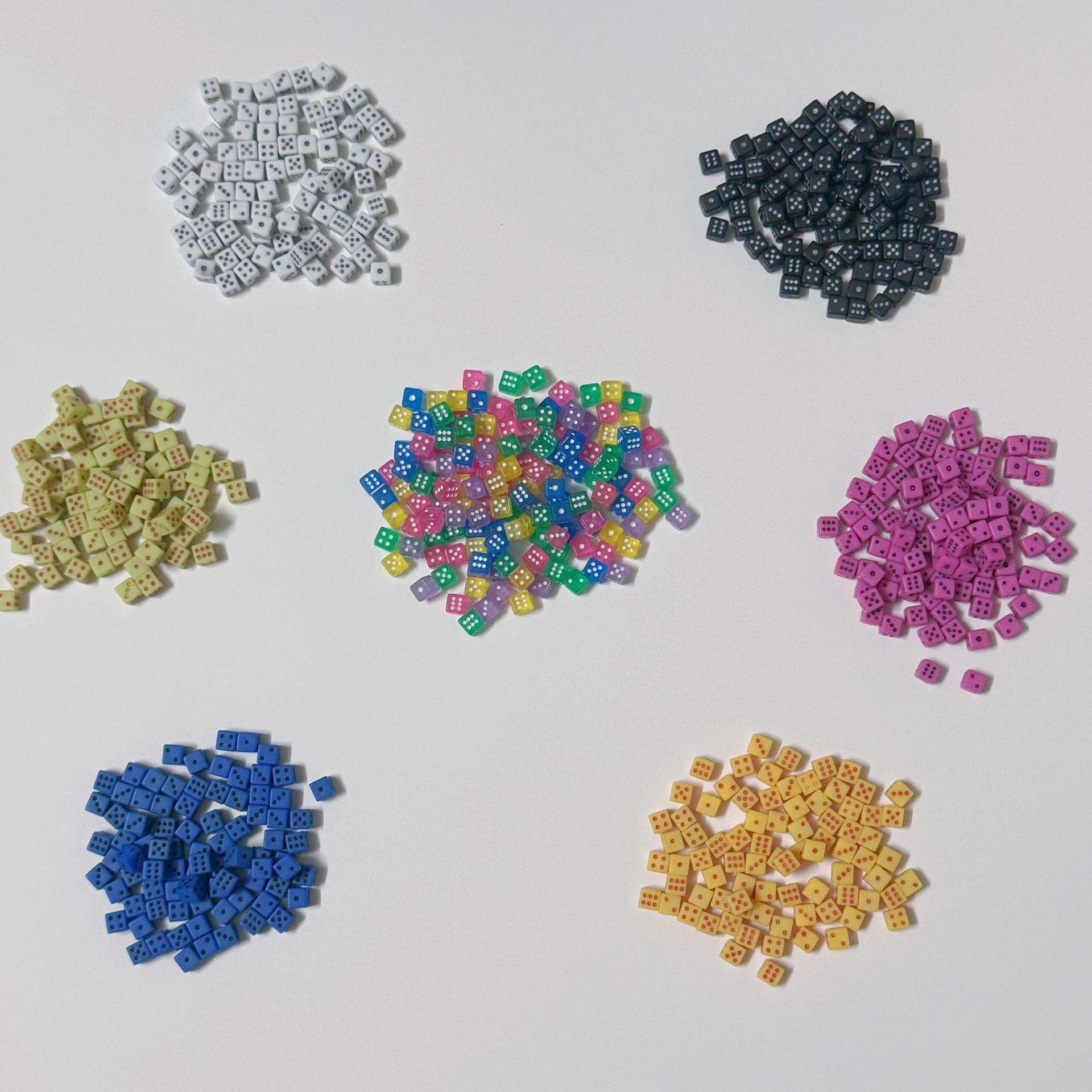 5mm Square Corner Color Transparent Dice No. 5 Special Mini Small Dice Puzzle Dice Mixed Color Transparent Dice thumbnail 3