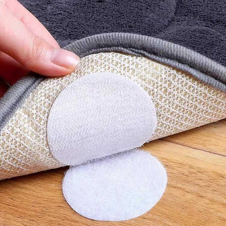 Bed Sheet Sofa Cushion Velcro with Adhesive Backing Non-Slip Double-Sided Hook and Loop Fastener Strong Adhesive Invisible Fixing Patch