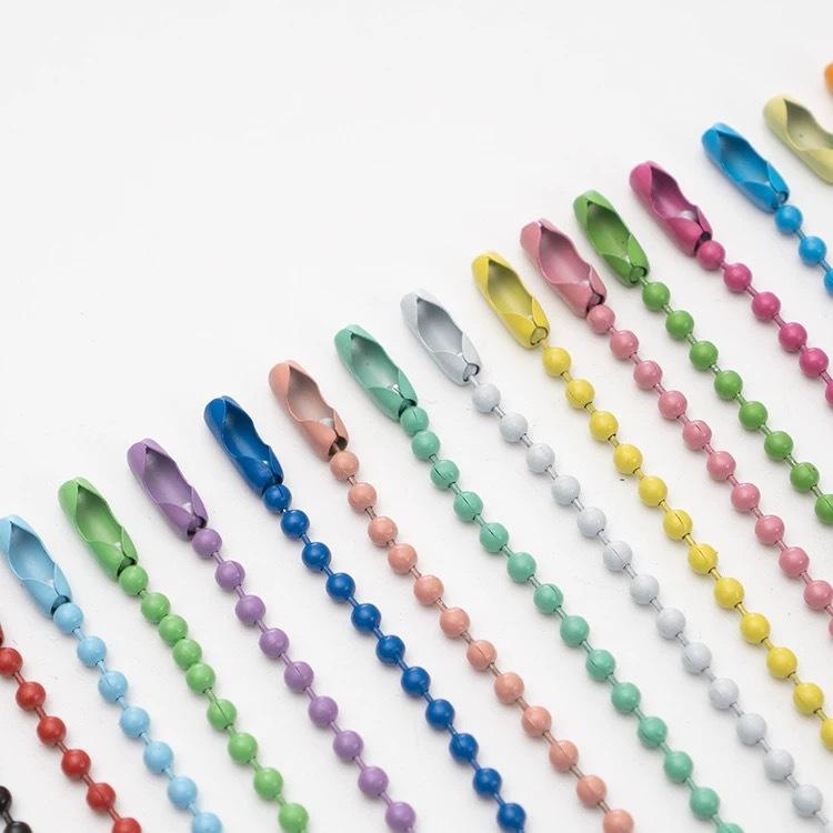 Factory Direct Supply of Colorful Painted Bead Chains, Wave Bead Chains, Hanging Chains, Tag Chains, Handmade DIY Jewelry Accessories Chains Wholesale thumbnail 5