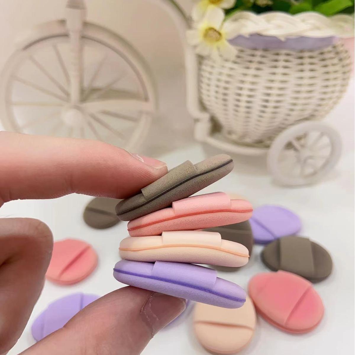 Customized Finger Puff Mini Dry and Wet Dual-Use Cushion, Does Not Absorb Powder, Expands When Soaked in Water, Dual-Use Dry and Wet Powder Puff