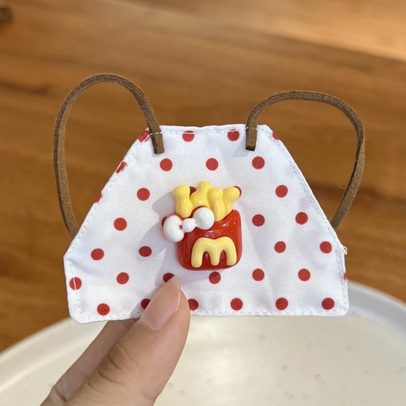 French fries red polka dot apron