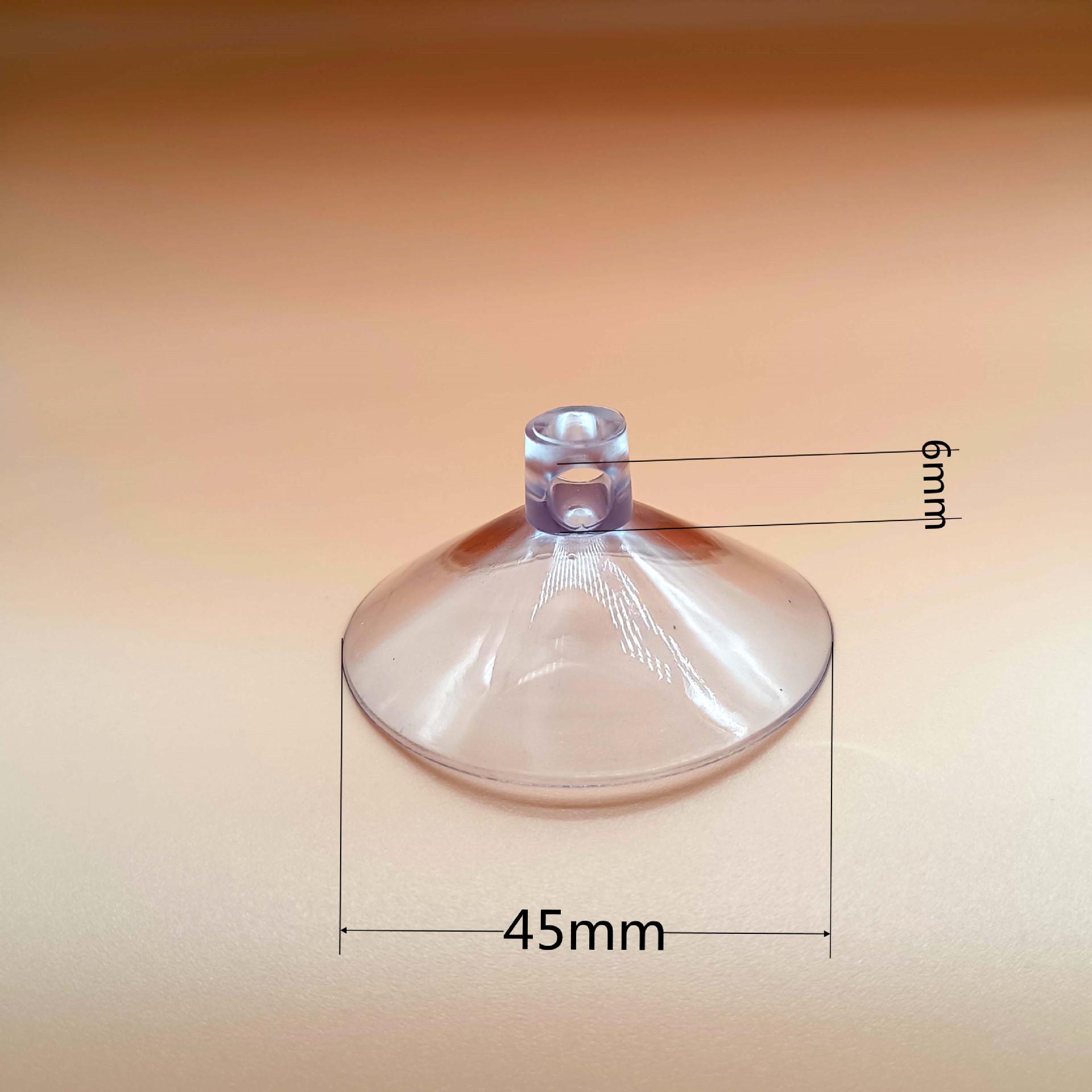 Factory spot 25-80mm horizontal hole suction cup pvc transparent perforated suction cup doll suction cup wear rope tpr silicone thumbnail 4