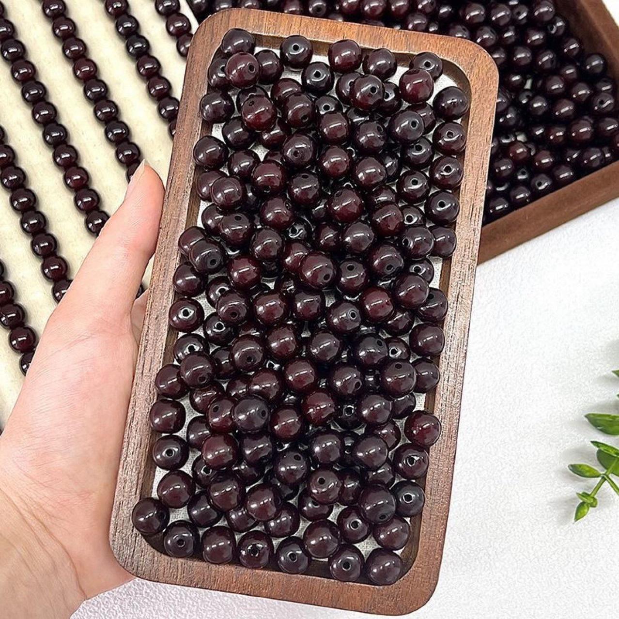 Black Gold Bodhi Root Loose Beads Single Piece DIY Jewelry Bracelet Beads DIY Buddhist Prayer Beads Bodhi Seed Handmade