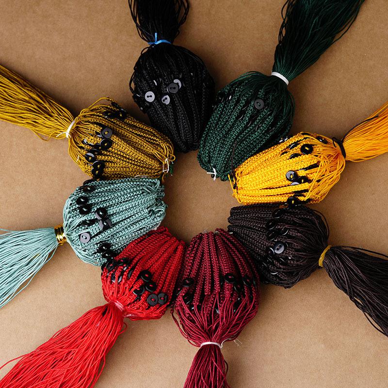 Flat Knot Braided Rope, Flat Knot with Live Buckle, Hand-Woven Keychain Pendant Rope, Ancient Style Semi-Finished DIY Decorative Accessories