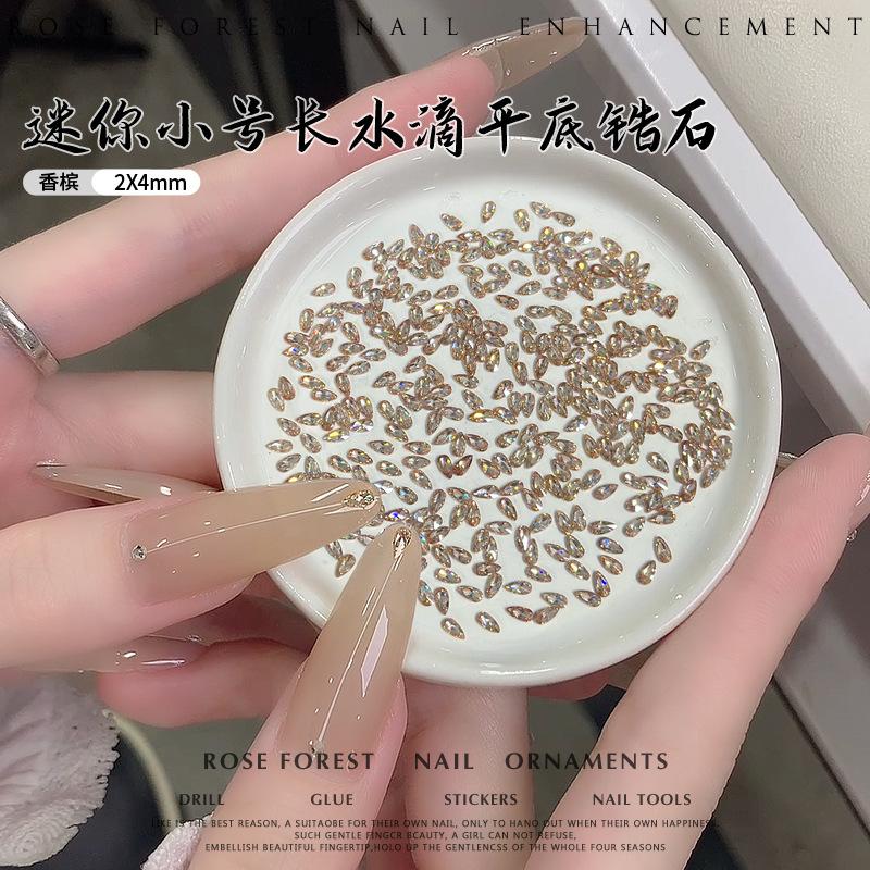 [long water drop·fine zirconium] 2x4mm single