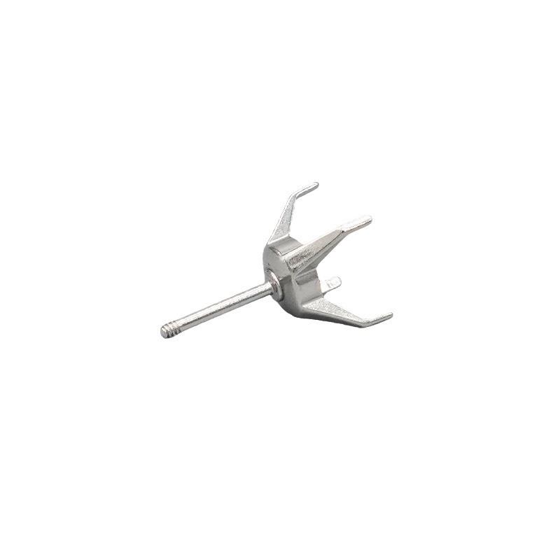 Titanium Steel Ear Nail Claw Inserted with Empty-holder Four Claw Round Huazi Zircon Empty-holder Claw-holder External Thread Claw-holder Ear Bone Nail Accessories thumbnail 5