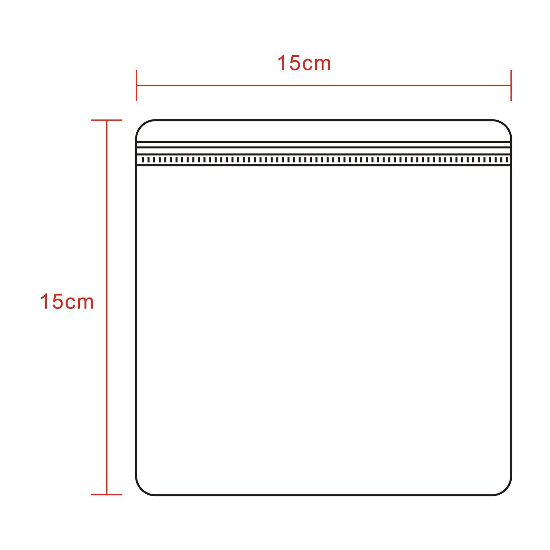 24 silk 15x15cm ziplock bag