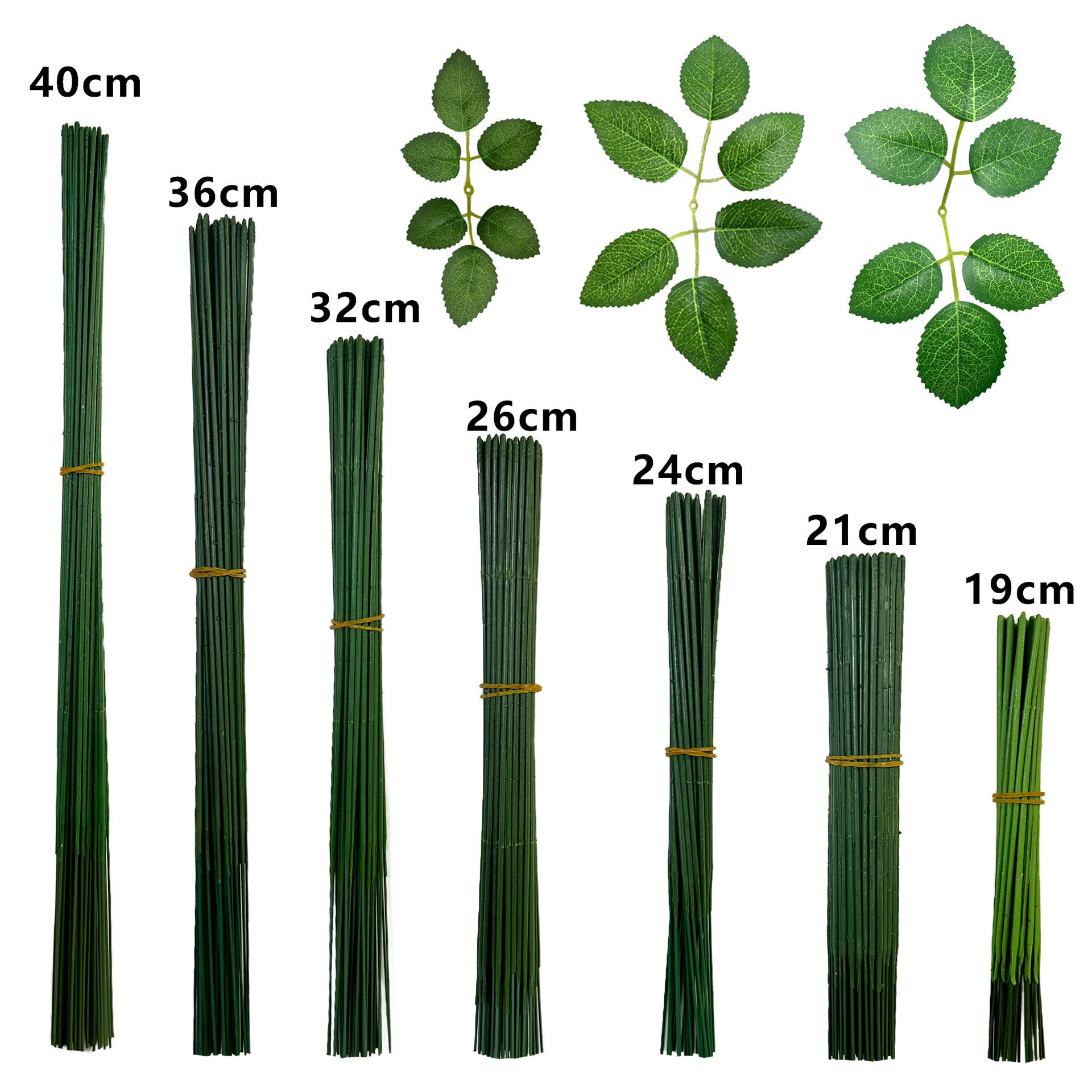 No. 2 Flower Pole Rose Soap Flower Wool Flower Wire Mesh Flower Material Accessories DIY Handmade Single Flower Pole Wholesale