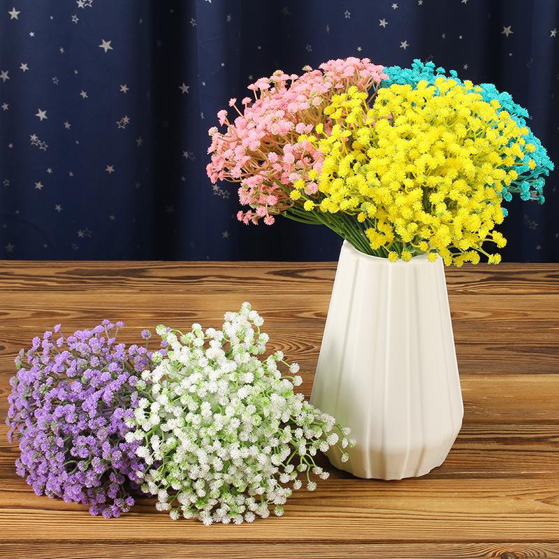artificial flower gypsophila fake flower green plant diy ornaments artificial wedding wedding living room home decoration plastic bouquet