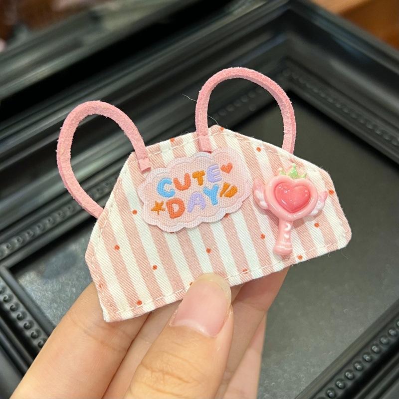 Pink magic wand english striped apron