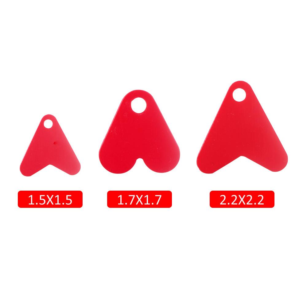 Luya bait accessories small red heart piece plastic fishtail fake bait sequins with sequins increase the temptation to fish thumbnail 2