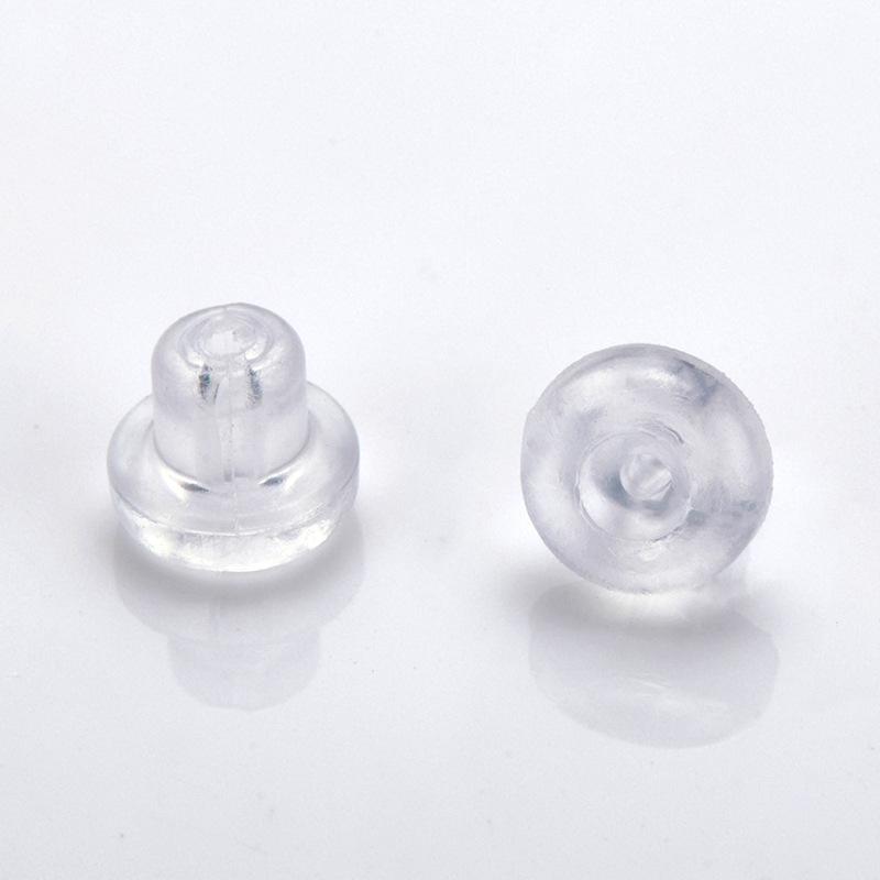 1.0mm hole flat head mushroom ear plug/transparent color