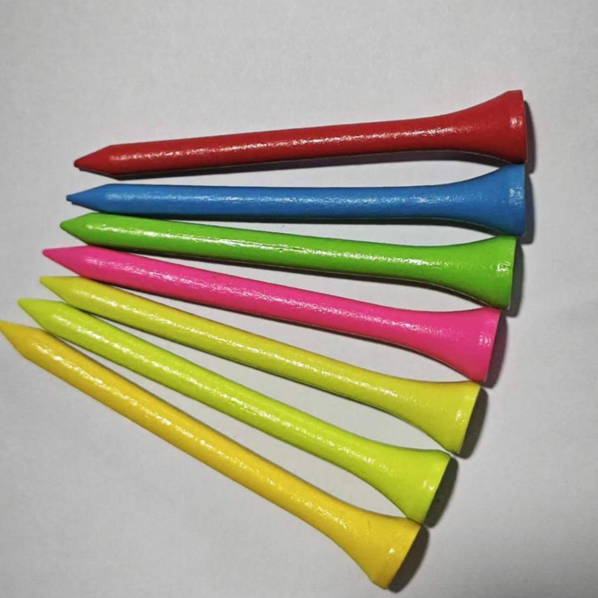 Wholesale Bamboo Wood Printing Paragraph Colorful Golf Spikes Golf Supplies Accessories Ball TEE Multi-specification