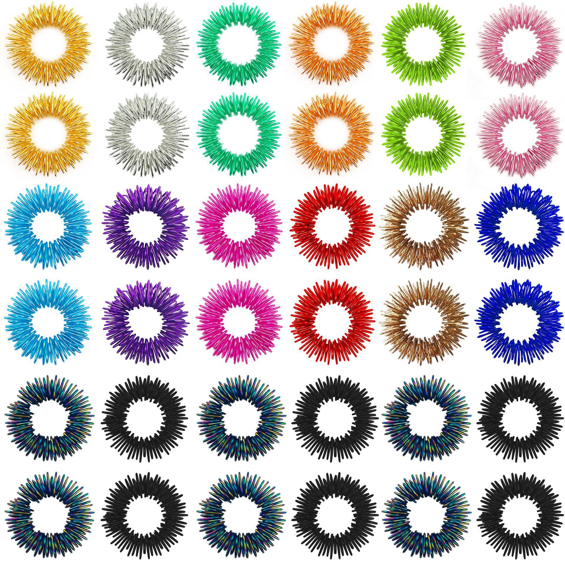 Mini Spring Decompression Finger Massage Ring Finger Massager Mini Spring Decompression Finger Ring Massage Ring thumbnail 5