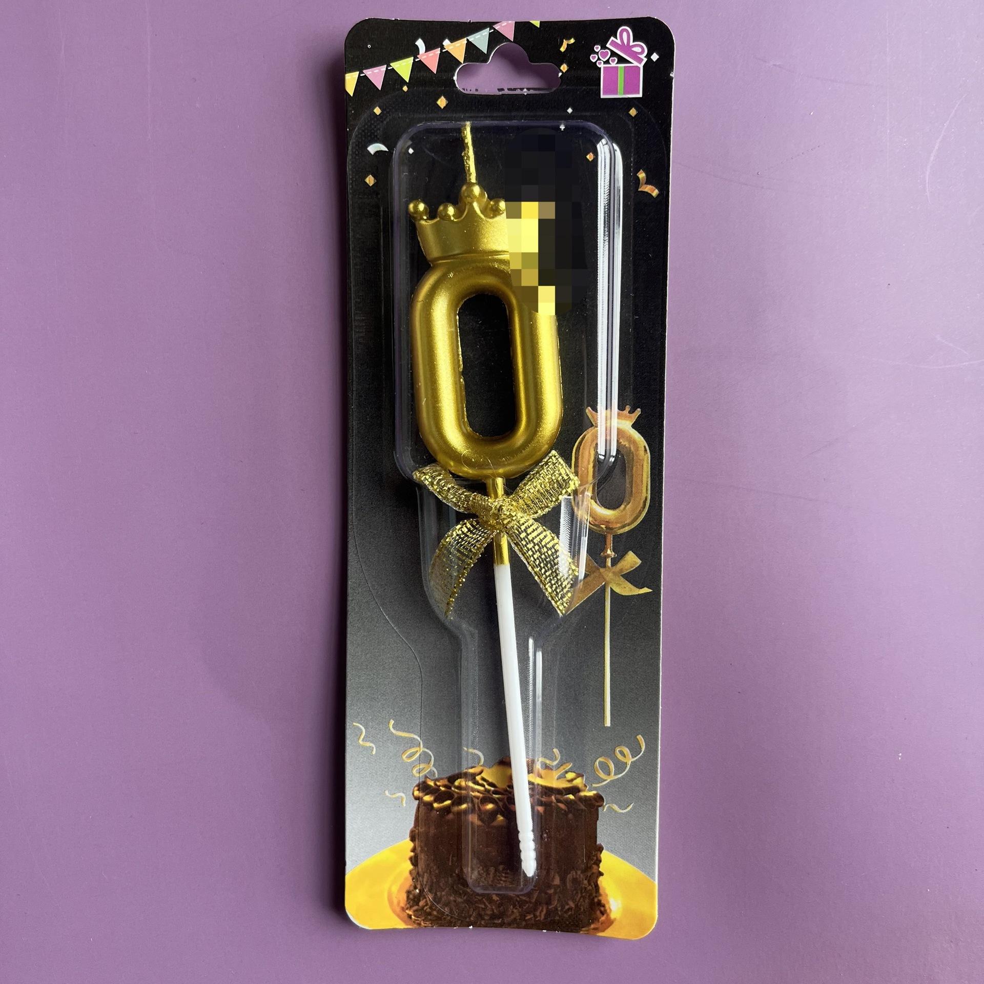 Online Red creative crown bow digital candle birthday cake decoration plug-in birthday party dress up thumbnail 4