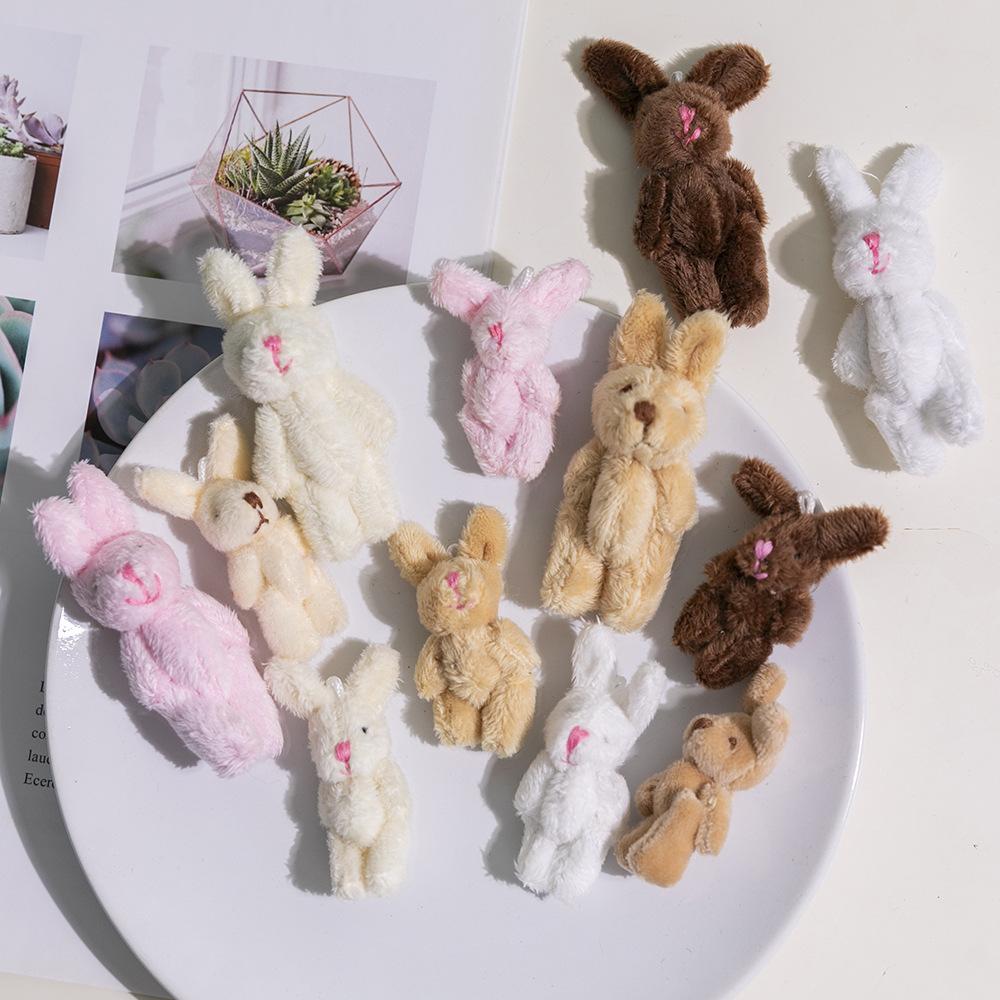 Stuffed Toys 7cm Jointed Rabbit Doll Pendant Doll Handmade Jewelry Accessories Clothes Shoes Hat Accessories