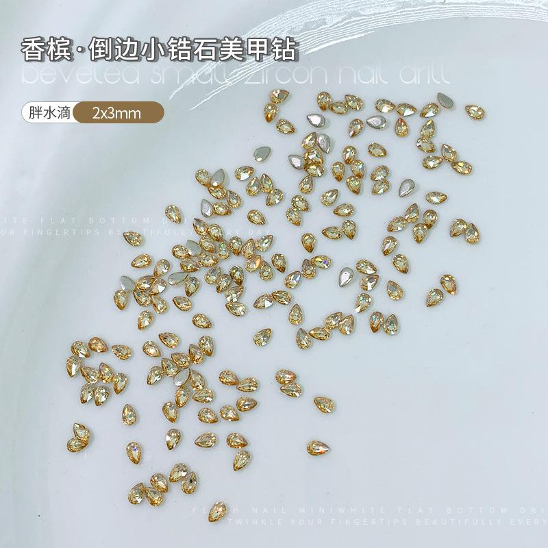 Fat water drop·zircon 2x3mm single