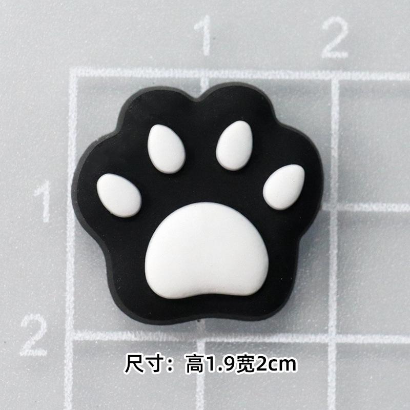 Soft rubber: black footprints "2*2cm]