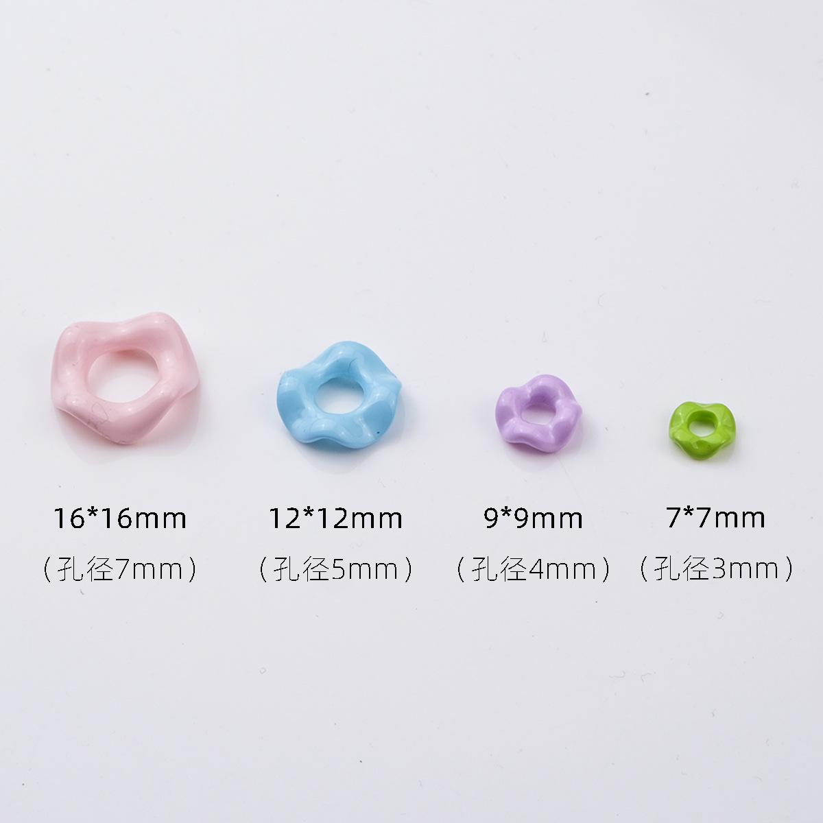 Wavy Stacking Lace Large Perforated Round Bead Bag Hanging Acrylic Mobile Phone Chain Bracelet DIY Jewelry Accessories thumbnail 5