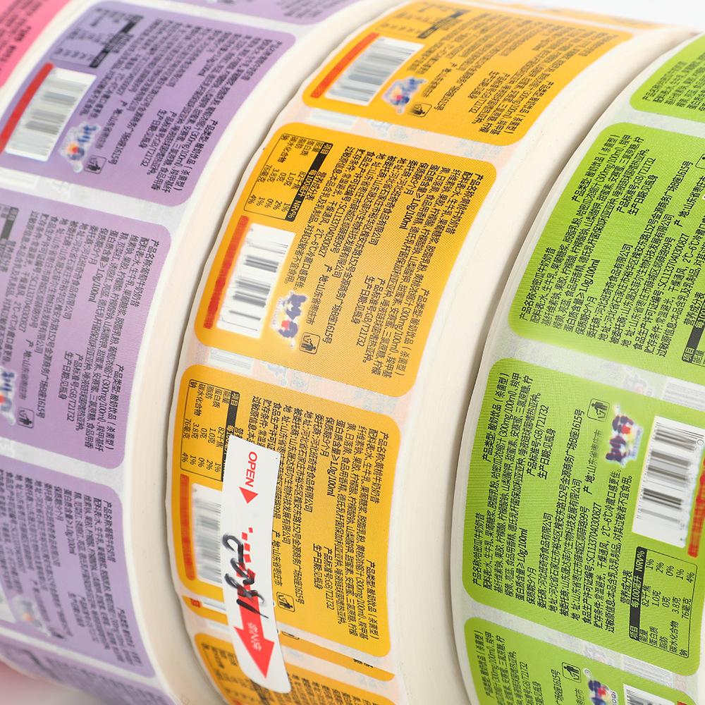 Self-Adhesive Label Custom Roll Printing Synthetic Paper Self-Adhesive Sticker Product Food and Beverage Information Label Sticker thumbnail 2