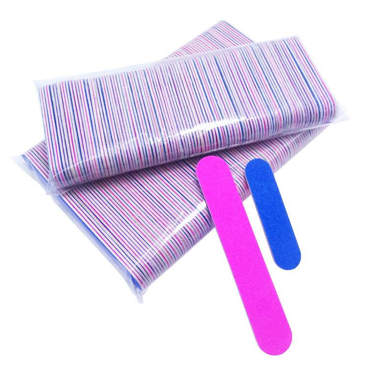 Factory spot wholesale disposable rubbing wood file trimming type polishing mini nail file double-sided nail tools