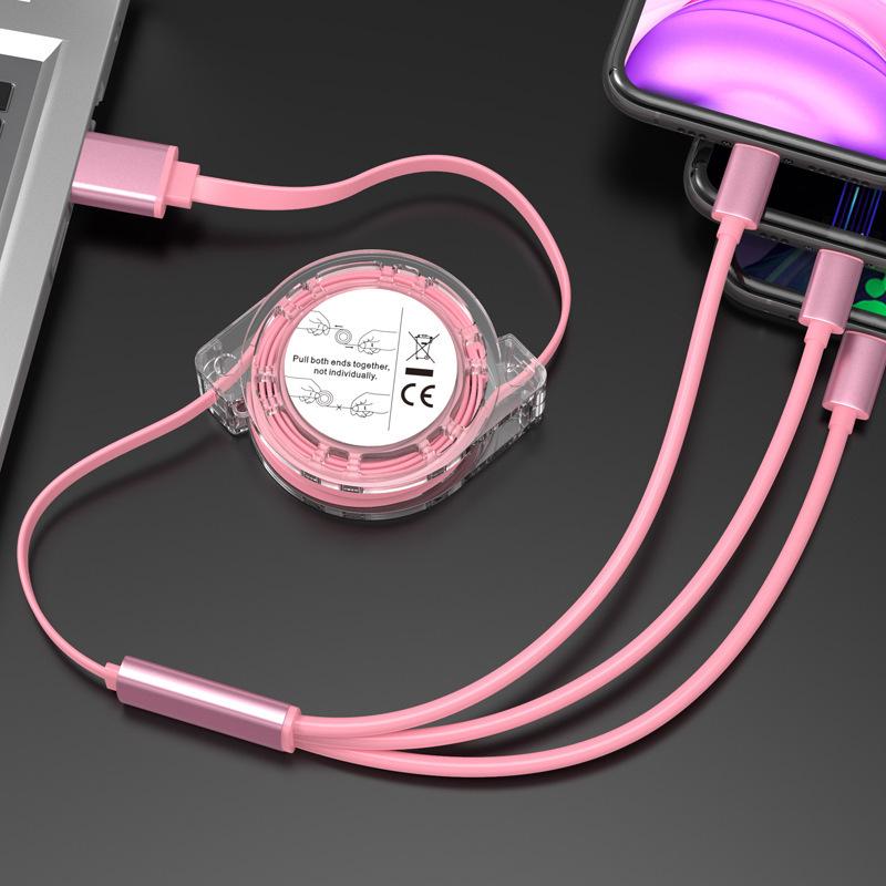 Crystal 3a data cable-pink