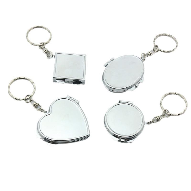Keychain Small Mirror DIY Double-Sided Mirror Gift Wholesale Creative Pendant Metal Carry-On Keychain thumbnail 5