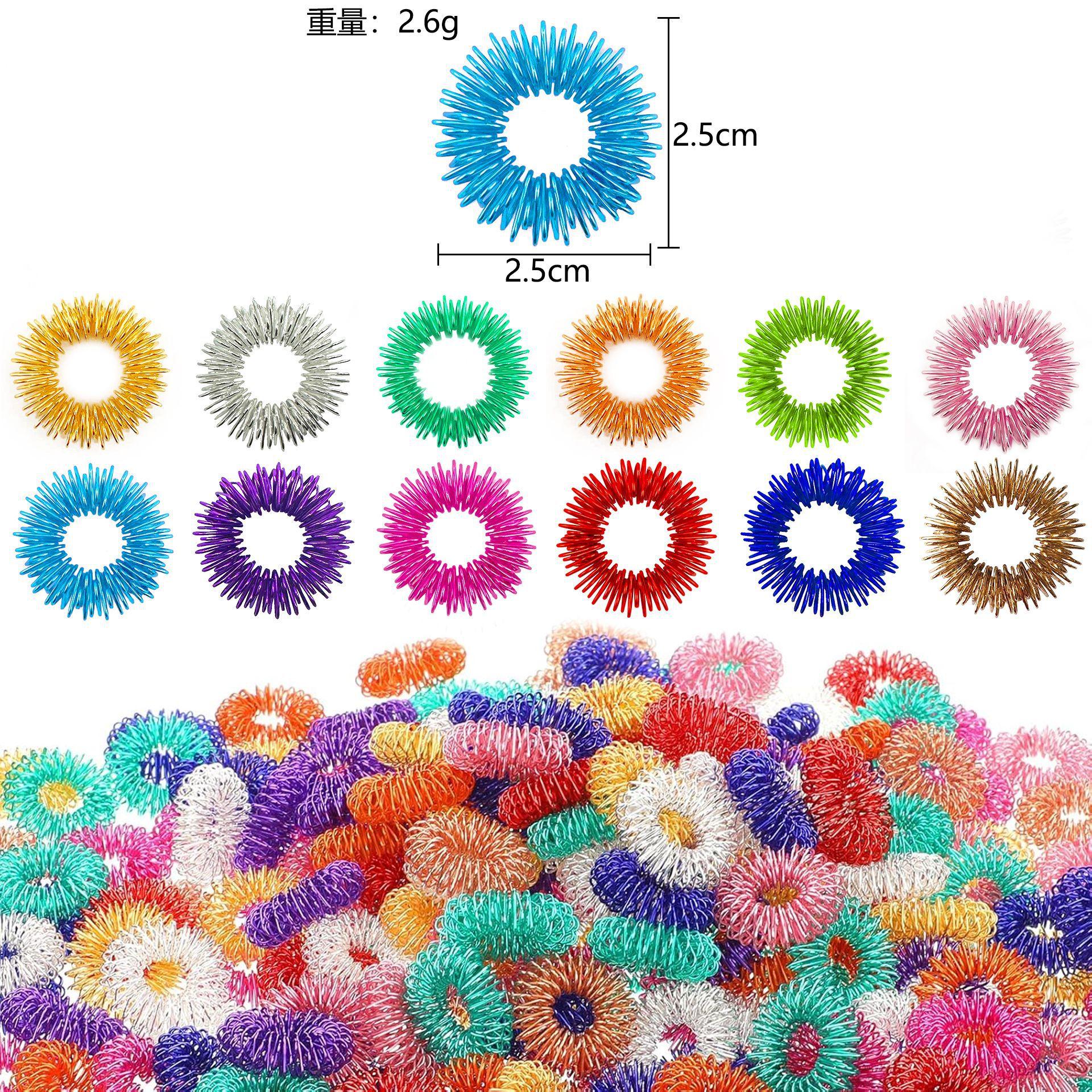 Mini Spring Decompression Finger Massage Ring Finger Massager Mini Spring Decompression Finger Ring Massage Ring thumbnail 3