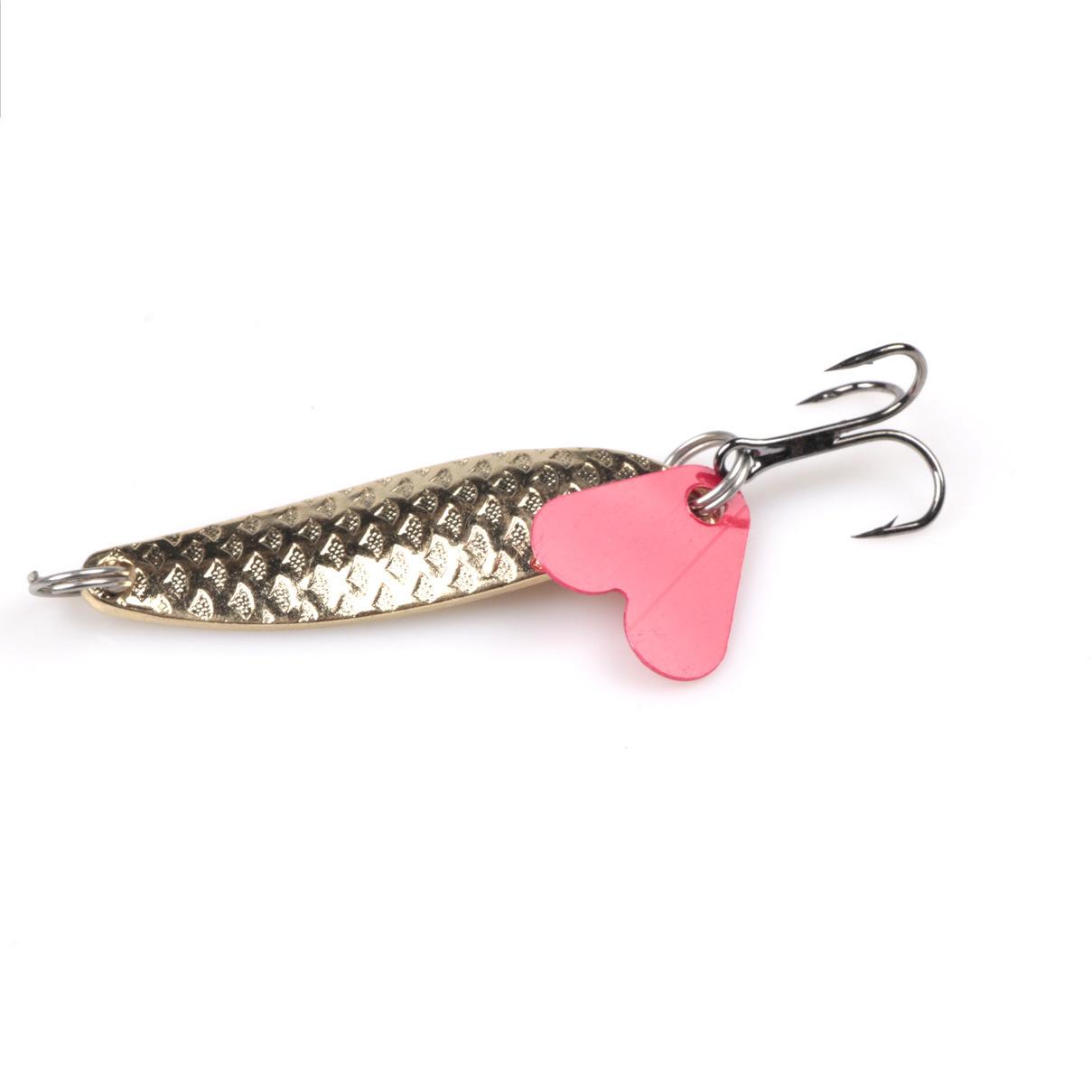 Luya bait accessories small red heart piece plastic fishtail fake bait sequins with sequins increase the temptation to fish thumbnail 4