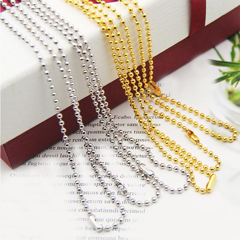 Jewelry Accessories Iron Electroplating Plush Toy Hanging Chain Wholesale Gold Long Tag Iron Bead Chain Bead Chain DIY Materials