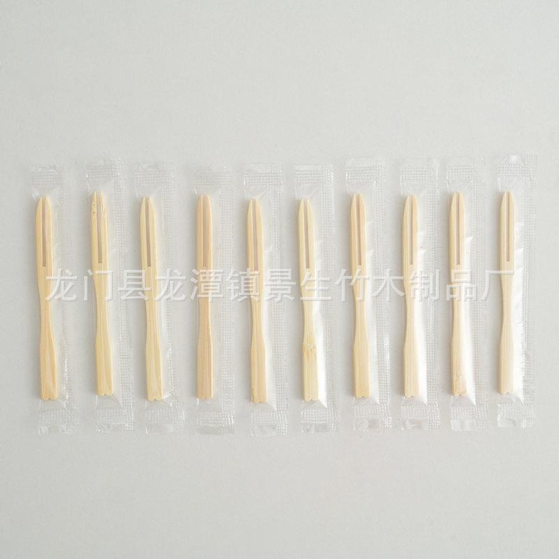 Bamboo Fruit Fork Sushi Fork Cake Dessert Fruit Fork Ktv Disposable Fruit Fork Individually Packaged