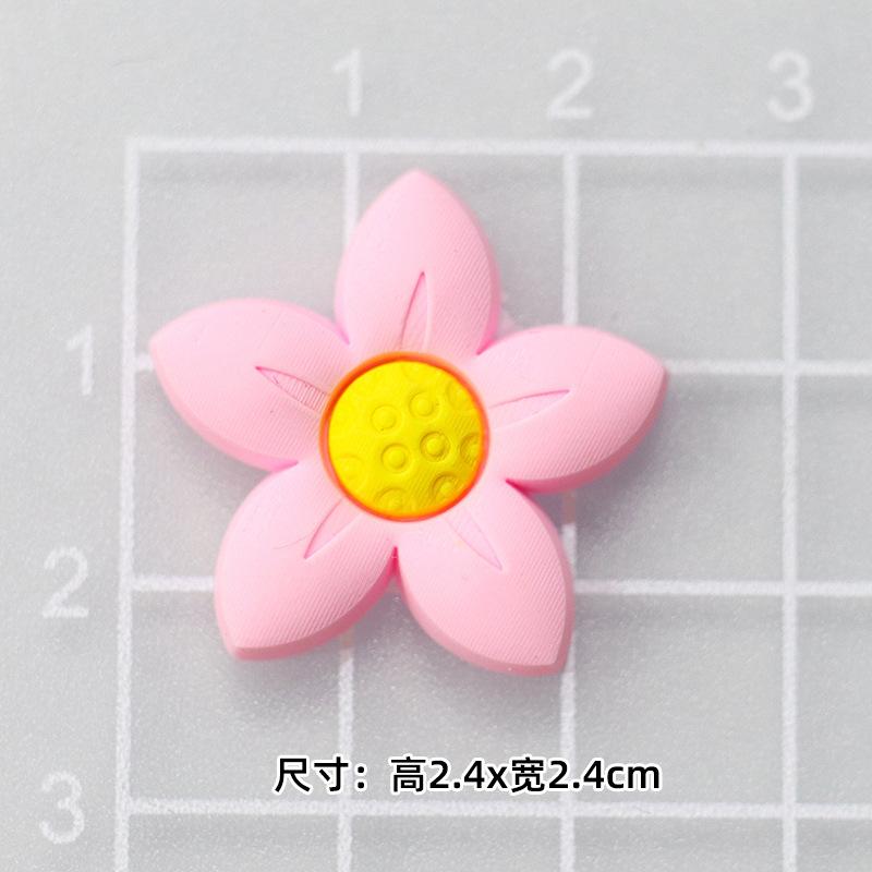 Soft glue: pink flower "2.4*2.4cm small]