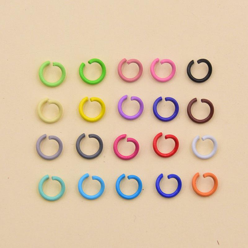 8mm color iron paint single ring open ring key ring handmade material connecting ring DIY jewelry accessories