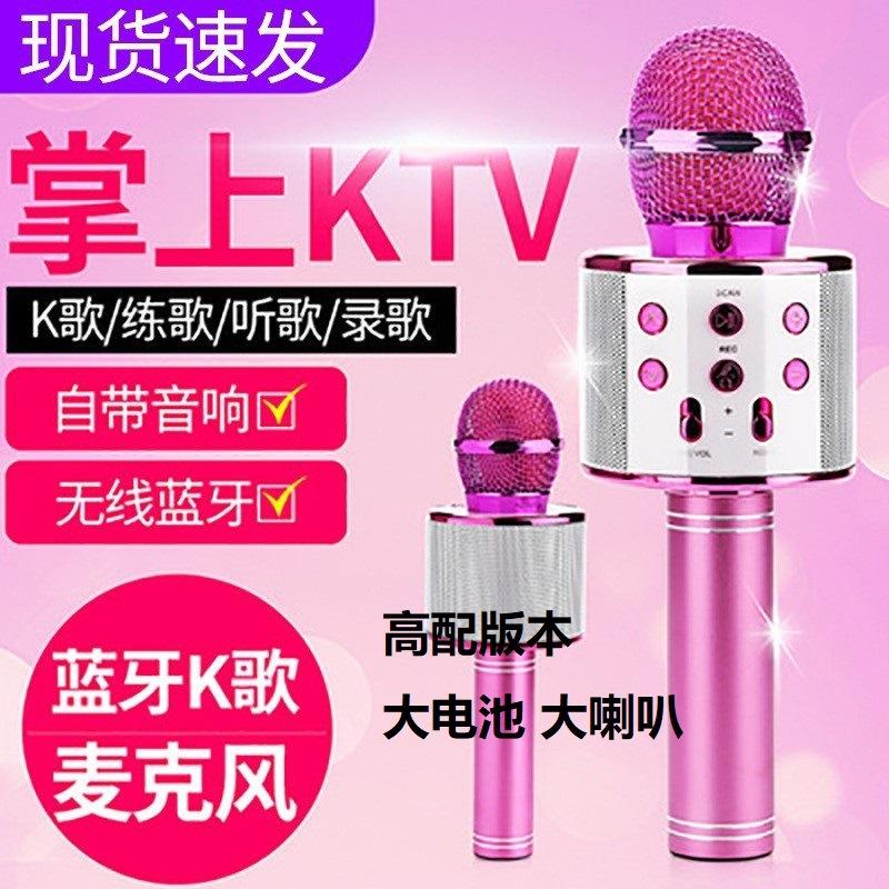 Ws858 Microphone Audio Wireless Microphone Home Universal Karaoke Bluetooth Home Kidsren's All-In-One Microphone Speaker