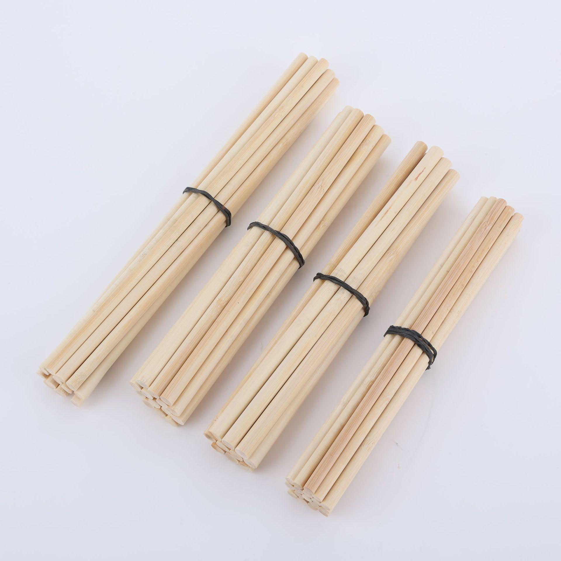 Bamboo Sticks, Round Bamboo Sticks, Bamboo Skewers, 3/4/5mm Bamboo Products Accessories, Small Round Sticks with Flat Ends, Flagpole Bamboo Sticks Wholesale
