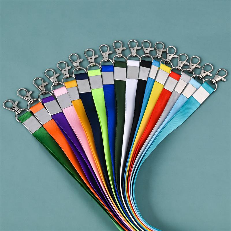 Color Polyester Lobster Hook Work Card Member Exhibition Student ID Lanyard Silk Screen Thermal Transfer Brand Hanging Rope