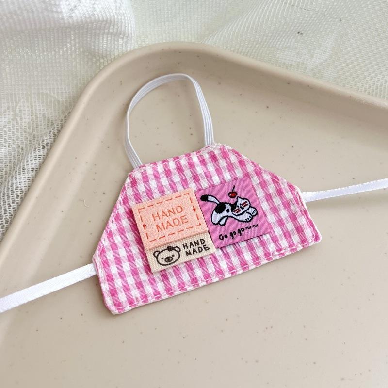 Pink animal checkered apron